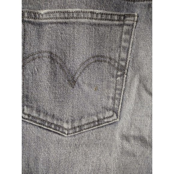 Levi’s Premium Big E 501 S Skinny Jean Black Distressed Button Fly Women 29 x 28 - Picture 9 of 9